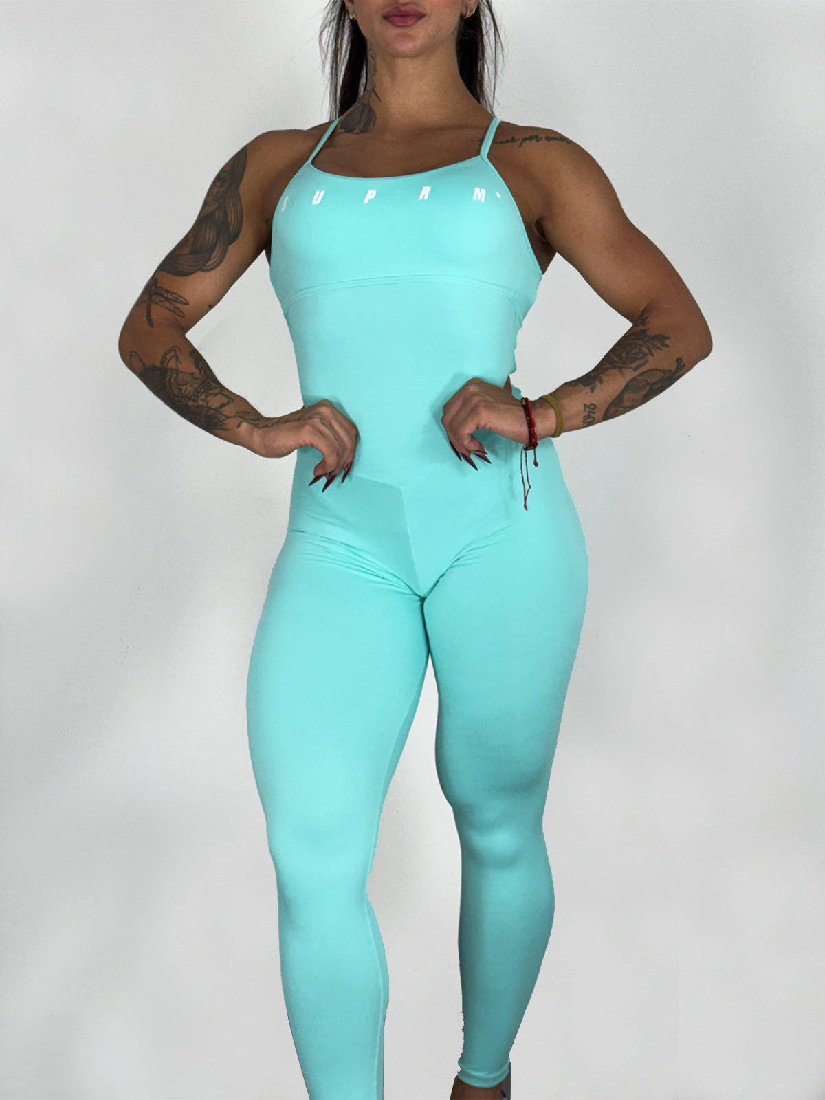 Macacão butterfly azul turquesa | Suprm