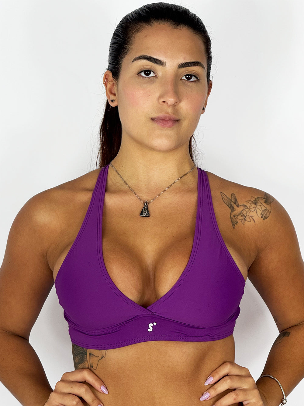 Top cruzado roxo violeta | Supremadrop