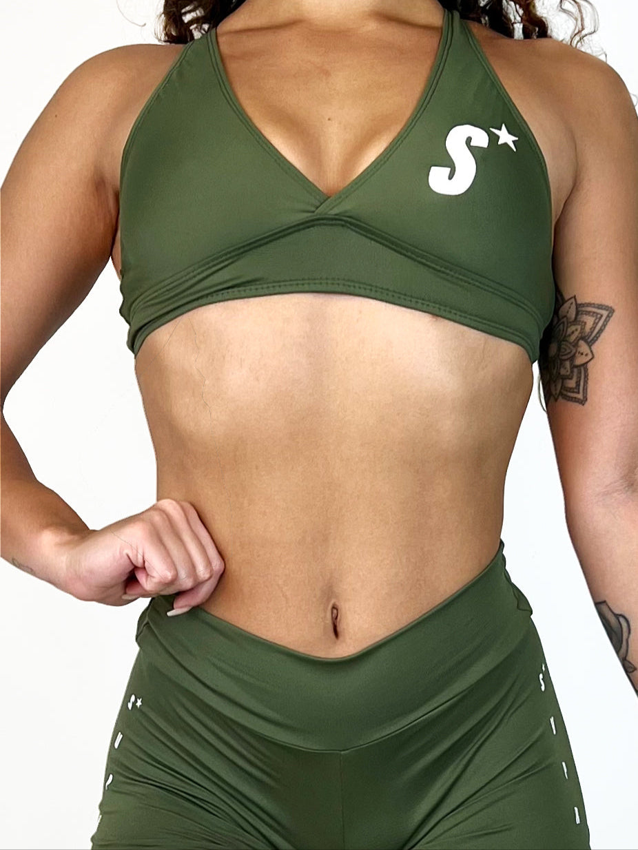 Top cruzado verde militar | Supremadrop