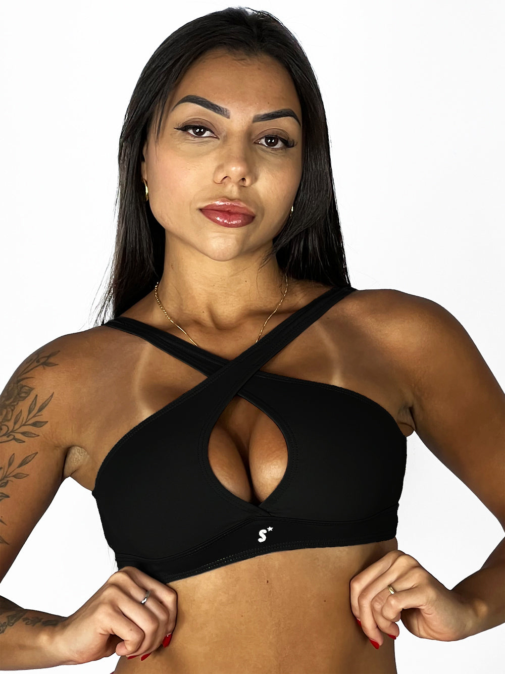 Top cruzado preto | Supremadrop