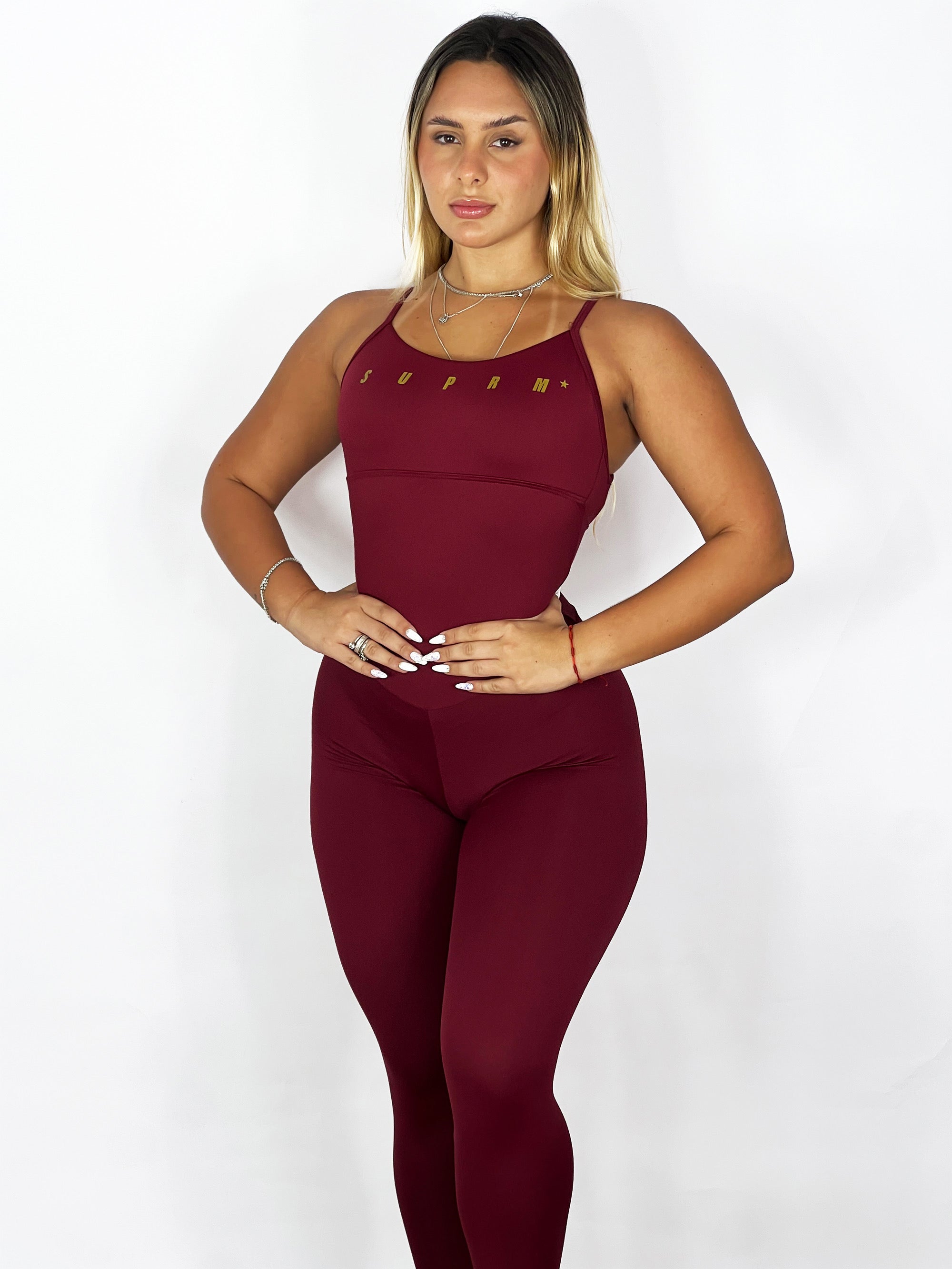 Macacão butterfly vinho marsala | Suprm