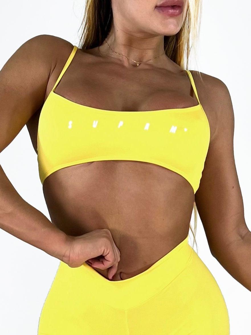 Top alça | Amarelo girassol | Suprm branco