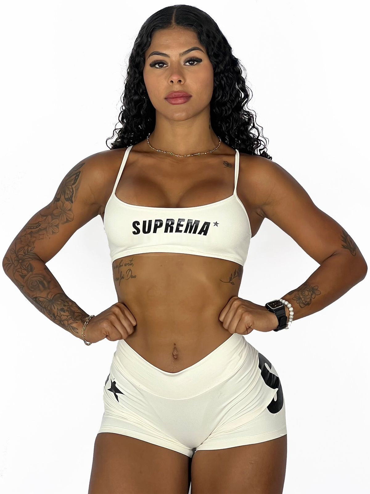 Top alça off white | Suprema