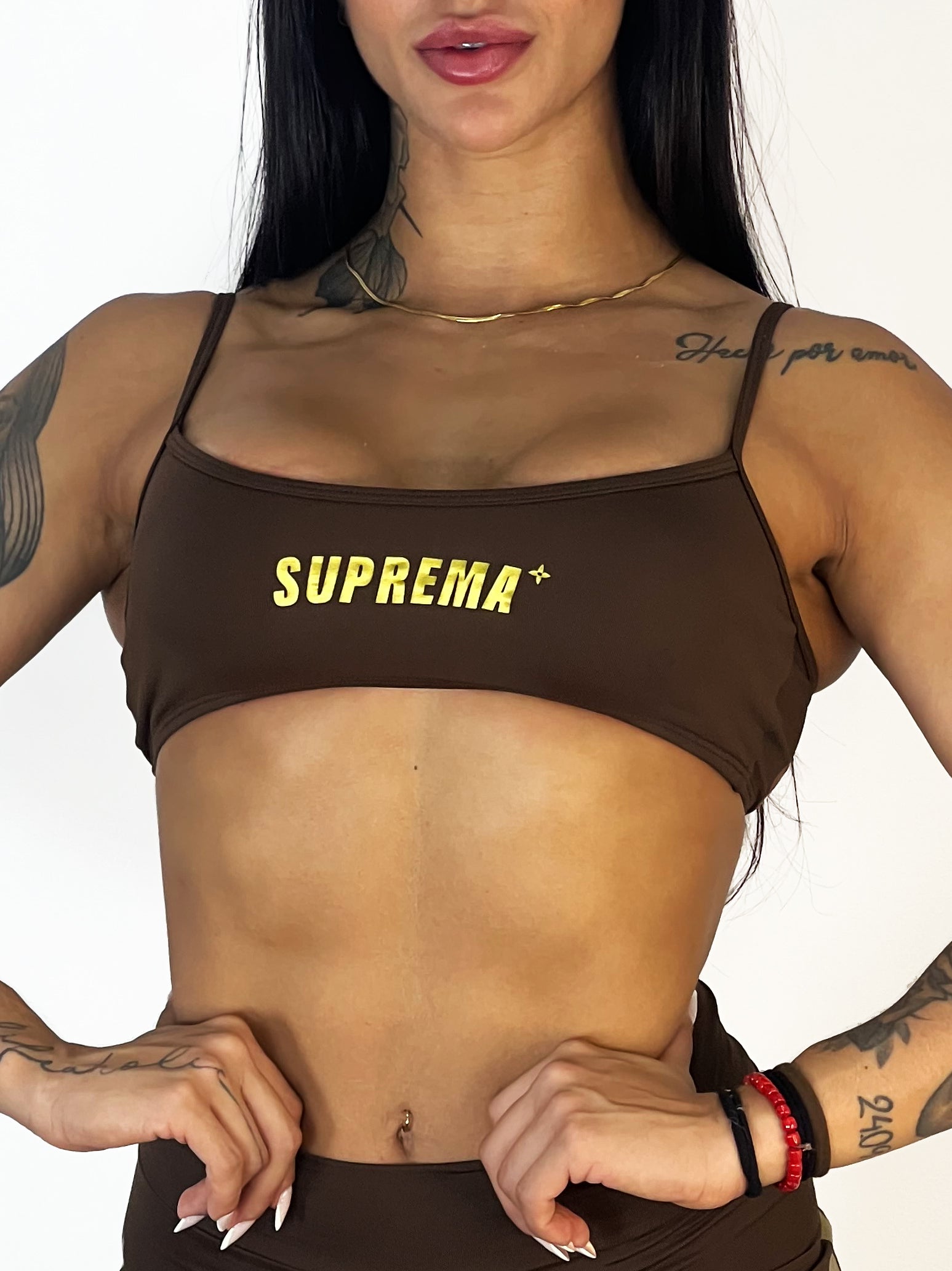 Top alça | Marrom Louis | Suprema