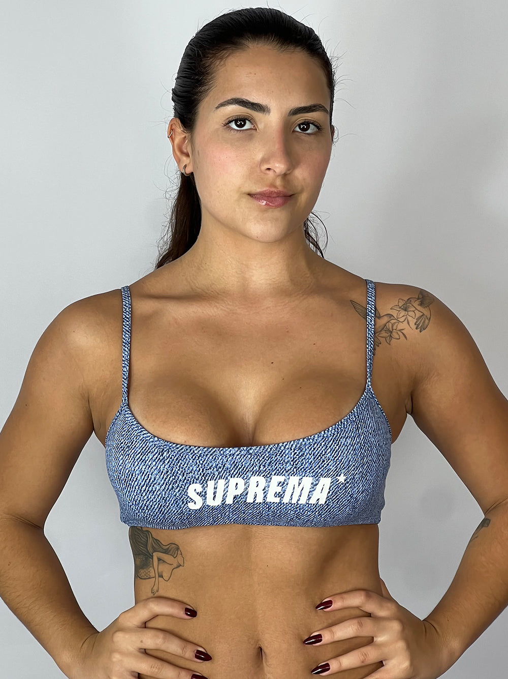 Top alça jeans | Suprema