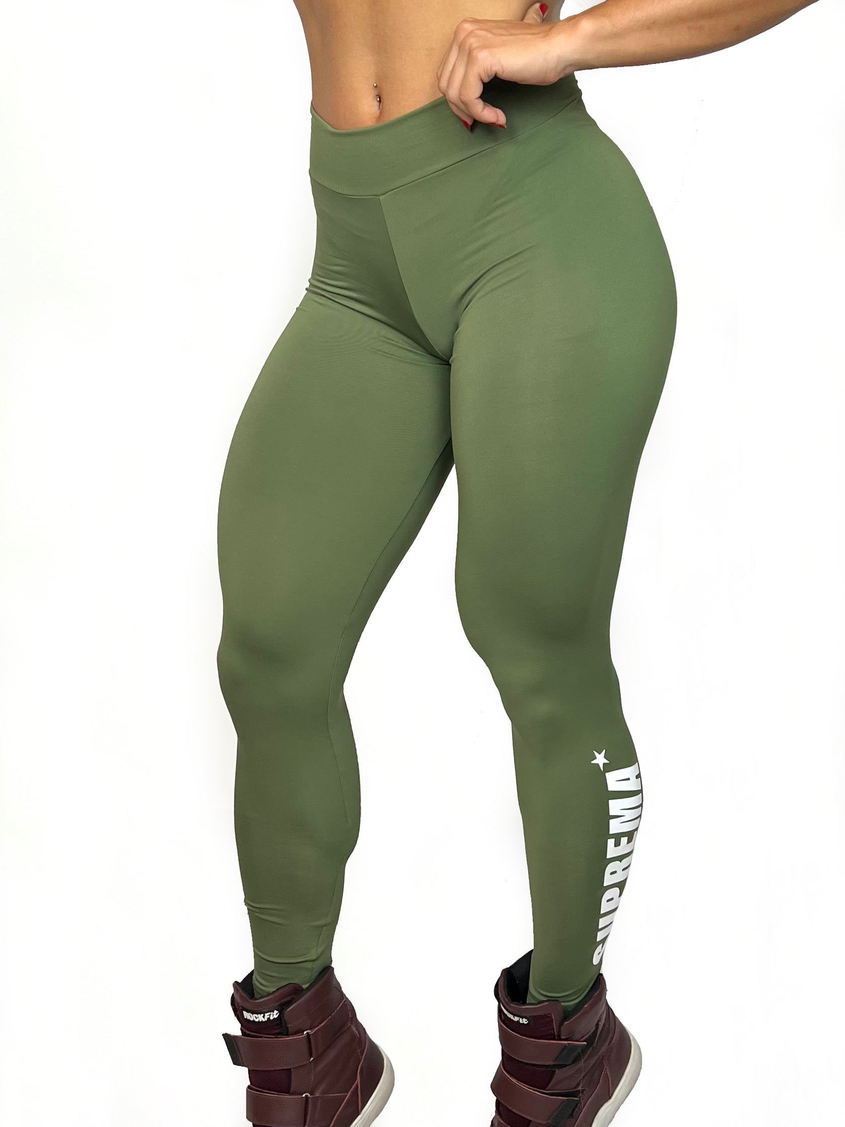 Calça empina | Verde militar | Suprema