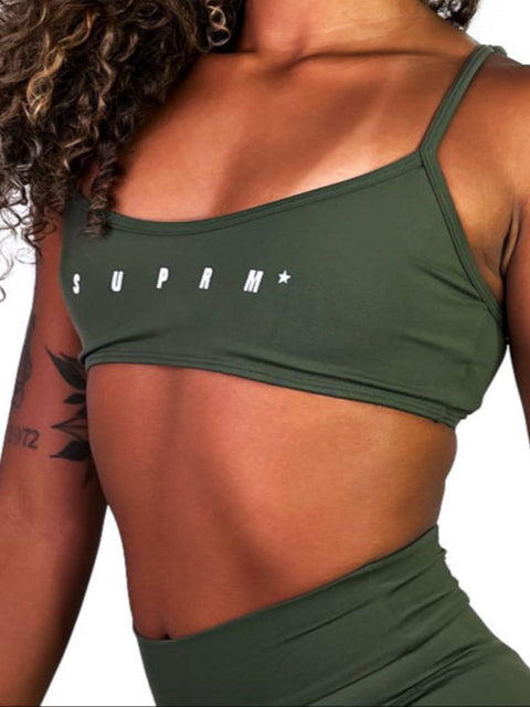 Top alça verde militar | Suprm